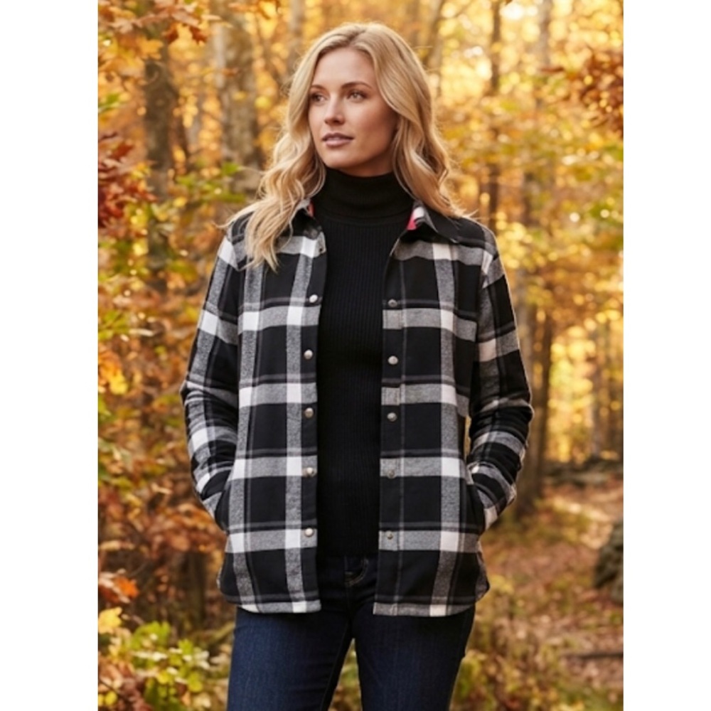 Orvis Pinnacle Fleece Lined Plaid Shirt Jacket NWT